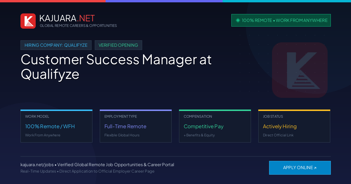[100% Remote] Customer Success Manager at Qualifyze – Hiring Now