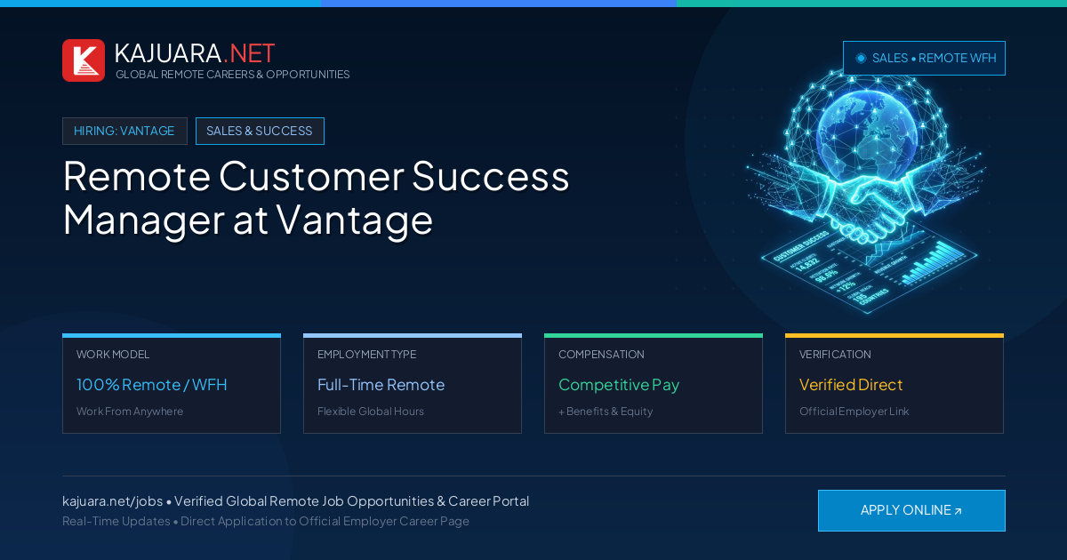 Remote Customer Success Manager at Vantage - Work From Home