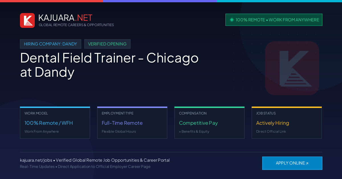 [100% Remote] Dental Field Trainer - Chicago at Dandy – Hiring Now