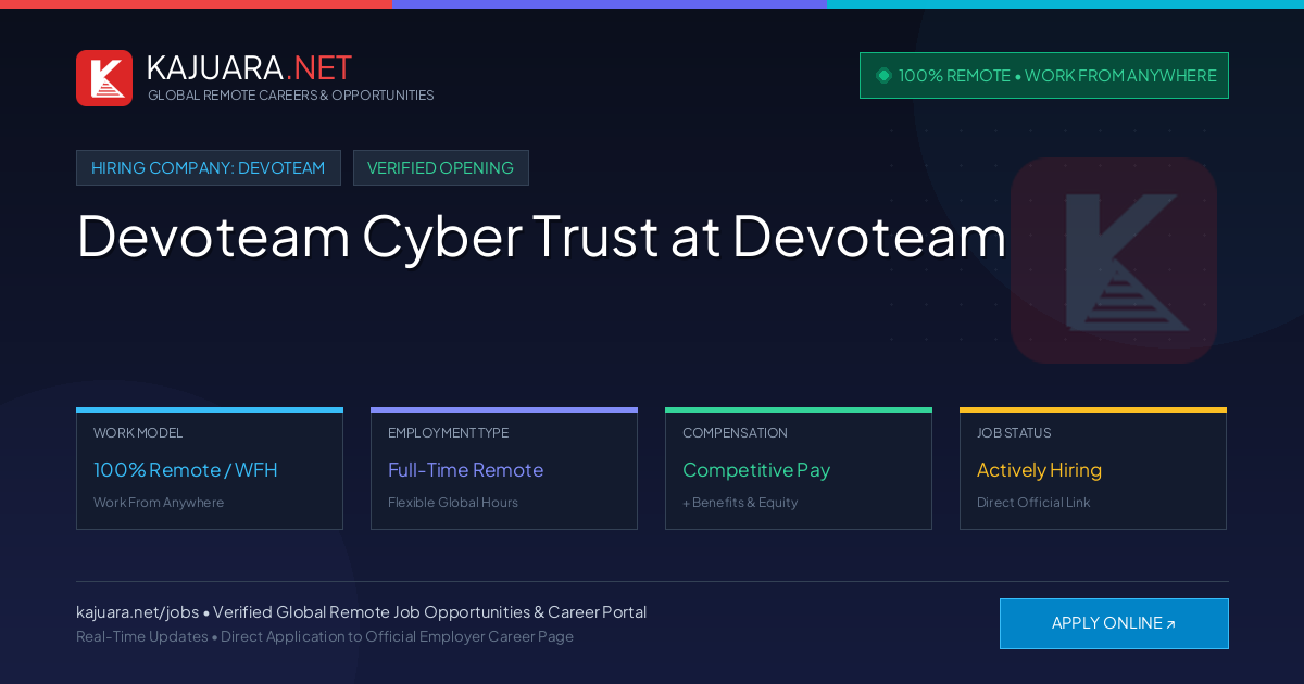 [100% Remote] Devoteam Cyber Trust at Devoteam – Hiring Now