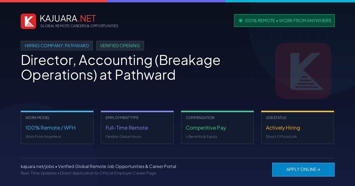 [100% Remote] Director, Accounting (Breakage Operations) at Pathward – Hiring Now
