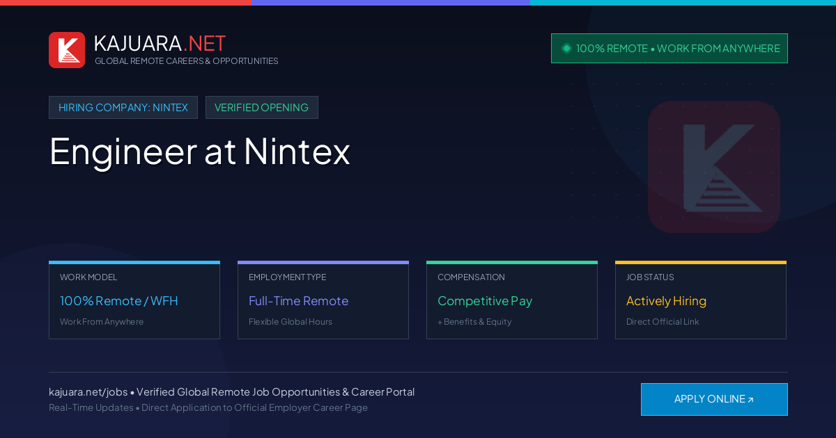 [100% Remote] Engineer at Nintex – Hiring Now