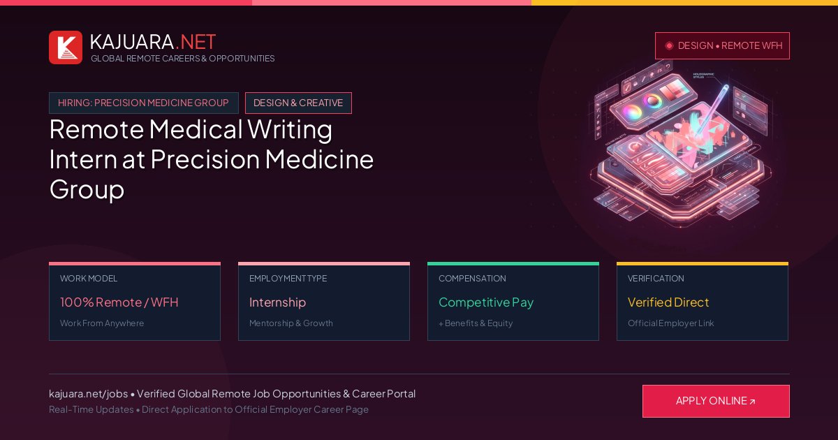 Remote Medical Writing Intern at Precision Medicine Group - WFH