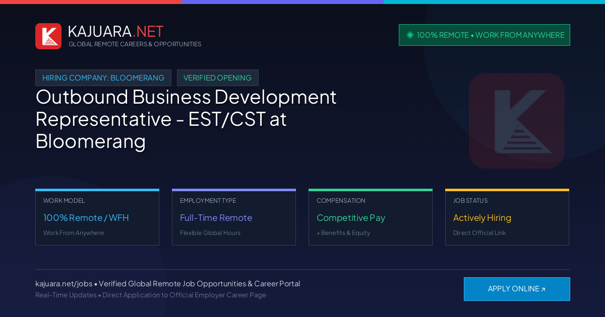 [100% Remote] Outbound Business Development Representative - EST/CST at Bloomerang – Hiring Now