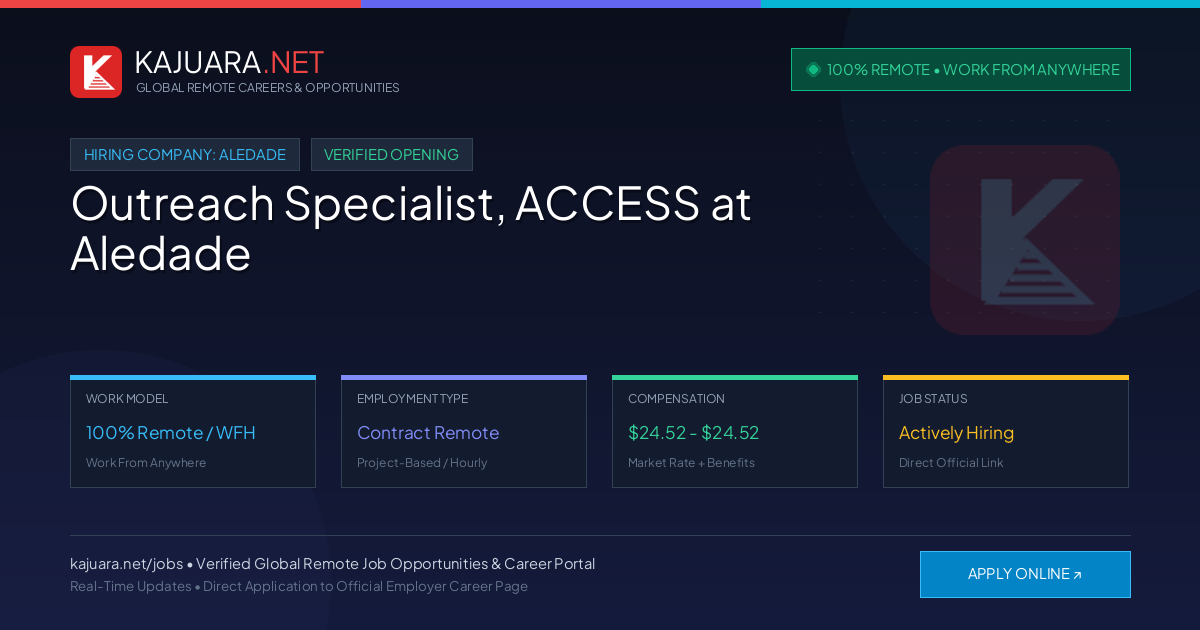 [100% Remote] Outreach Specialist, ACCESS at Aledade – Hiring Now