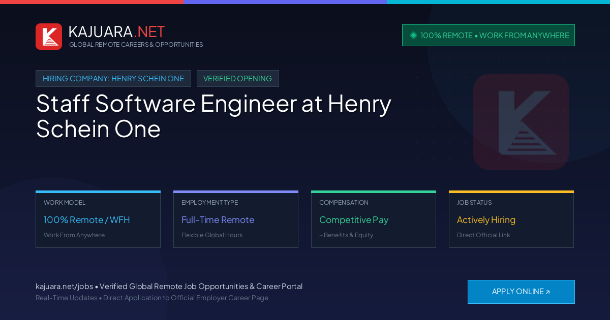 [100% Remote] Staff Software Engineer at Henry Schein One – Hiring Now