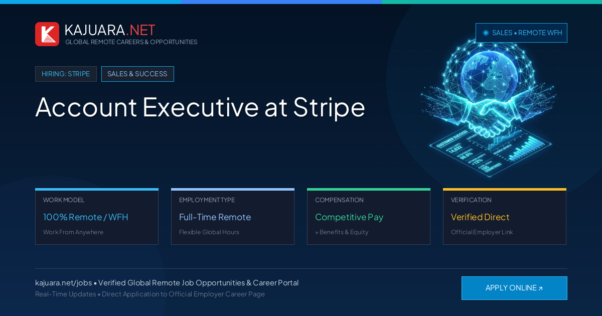 Account Executive at Stripe (100% Remote WFH)