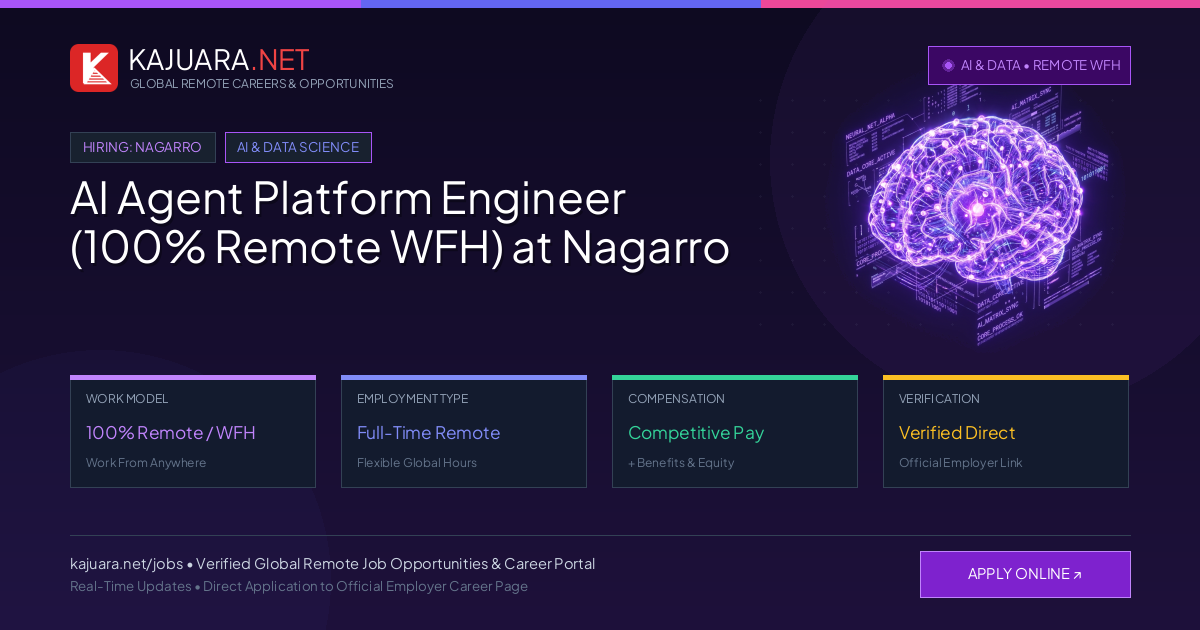 AI Agent Platform Engineer (100% Remote WFH) at Nagarro