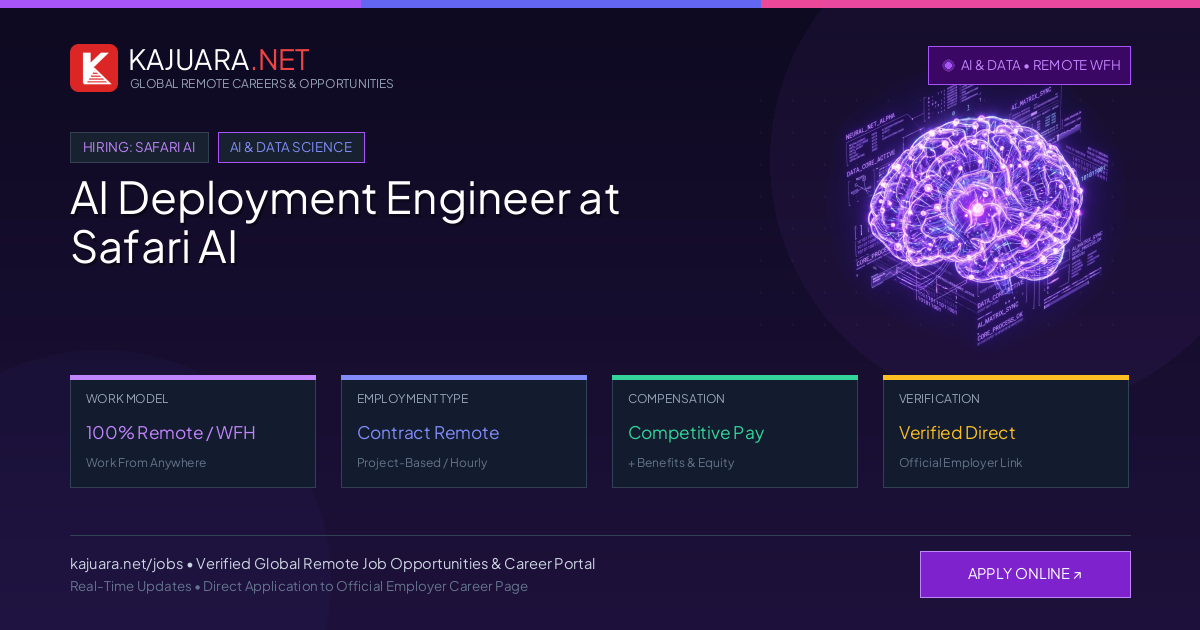 AI Deployment Engineer at Safari AI (100% Remote WFH)