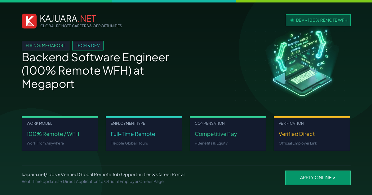 Backend Software Engineer (100% Remote WFH) at Megaport