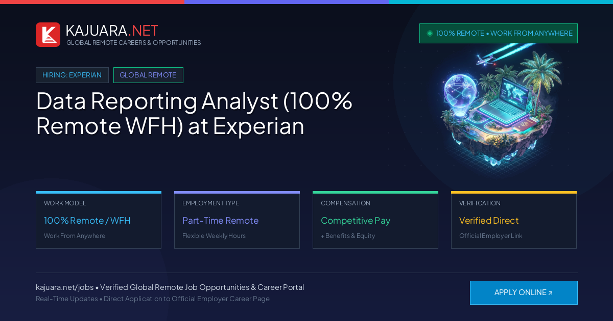 Data Reporting Analyst (100% Remote WFH) at Experian