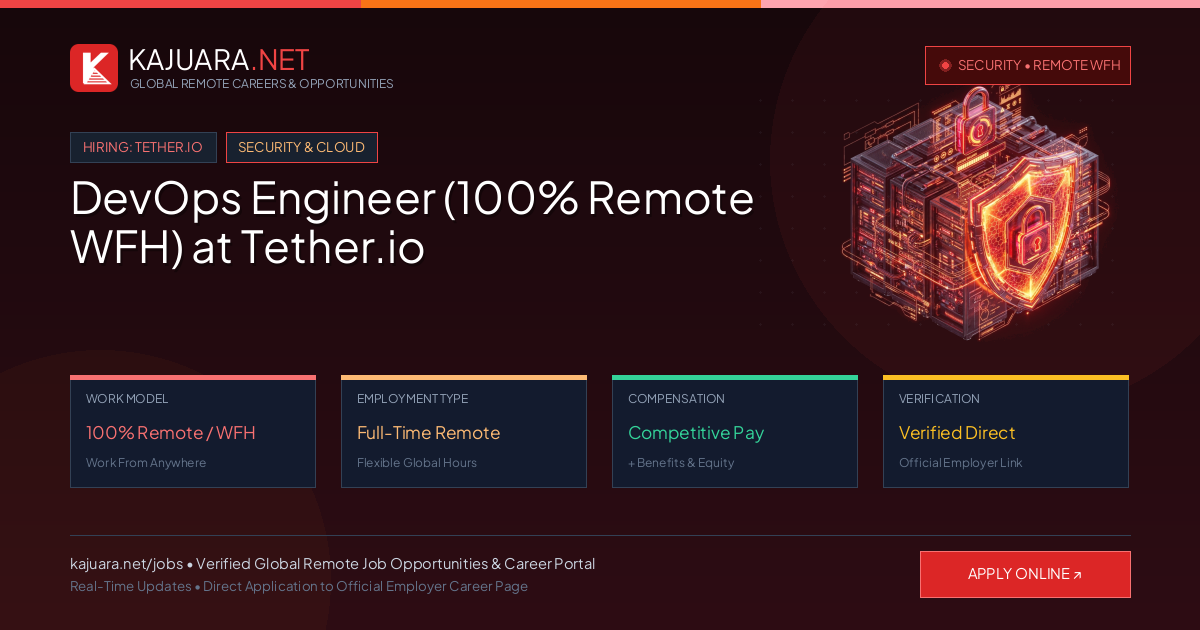 DevOps Engineer (100% Remote WFH) at Tether.io