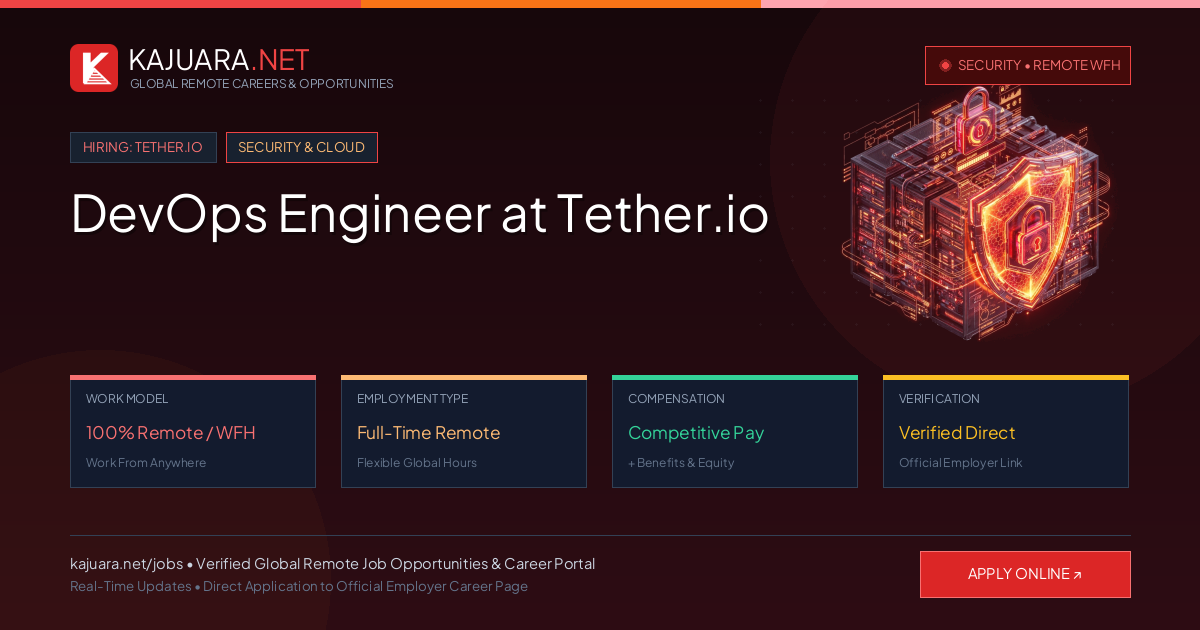DevOps Engineer at Tether.io (100% Remote WFH)