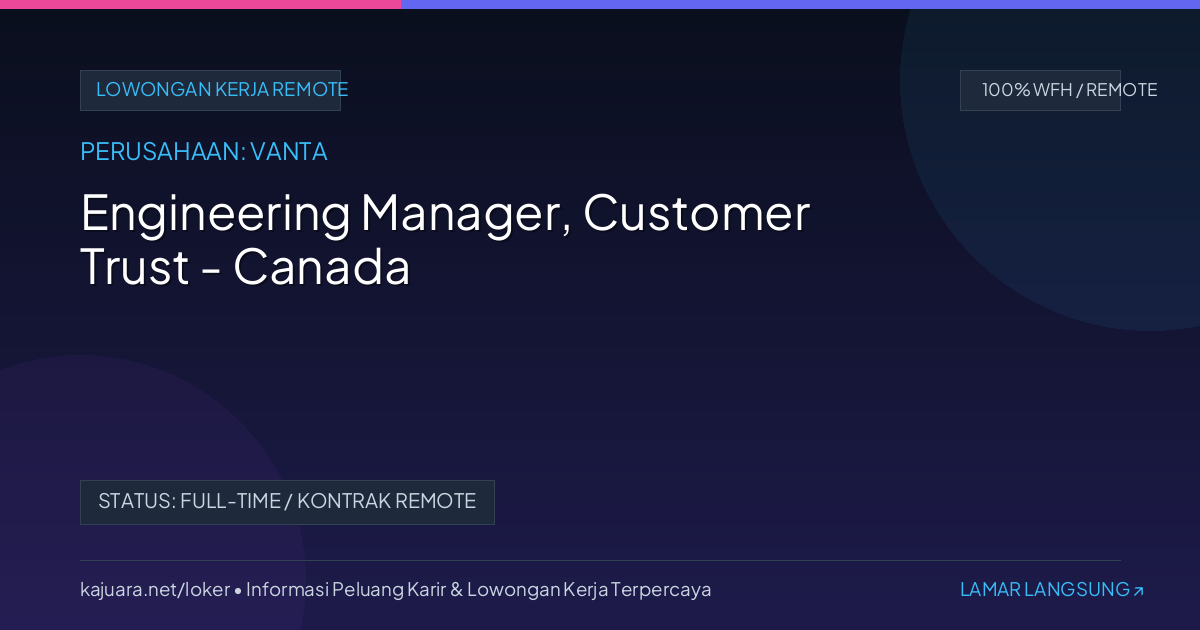 Engineering Manager, Customer Trust - Canada