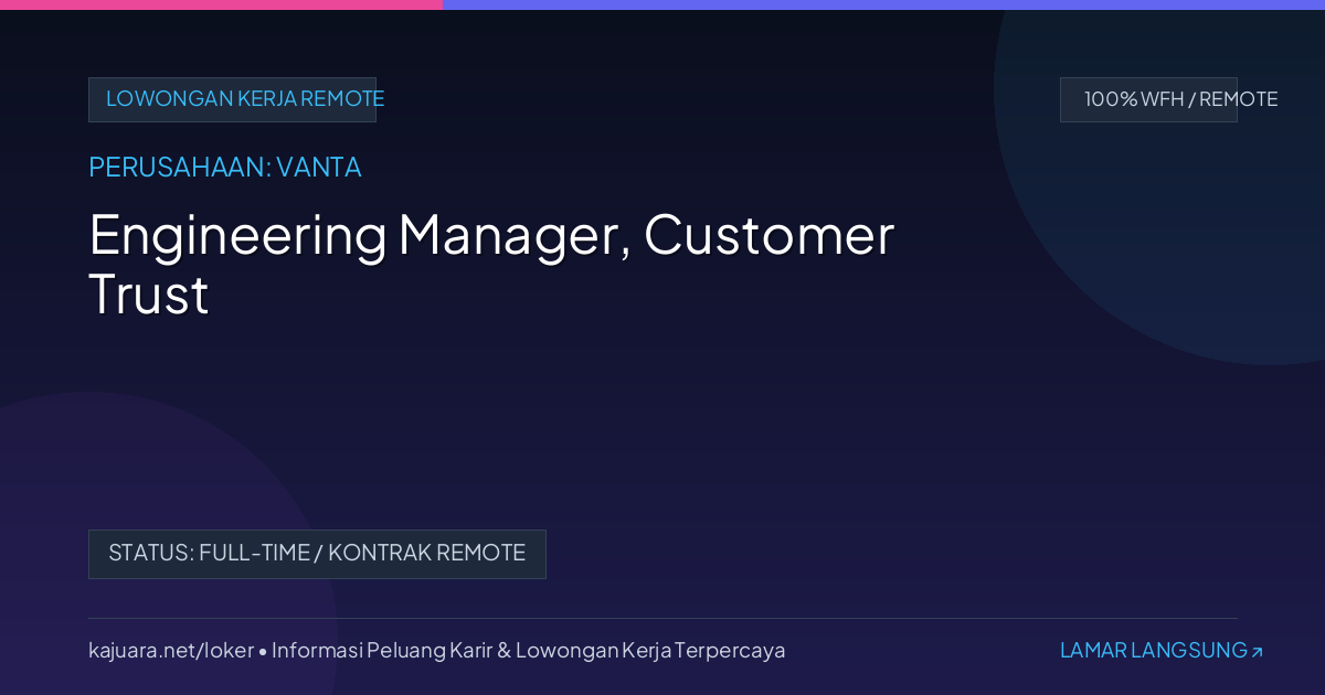 Engineering Manager, Customer Trust