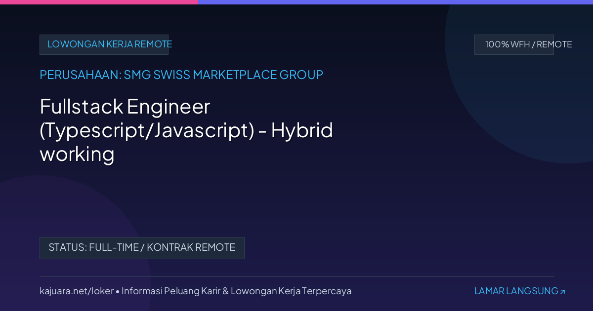 Fullstack Engineer (Typescript/Javascript) - Hybrid working model 100%, Ho Chi Minh City