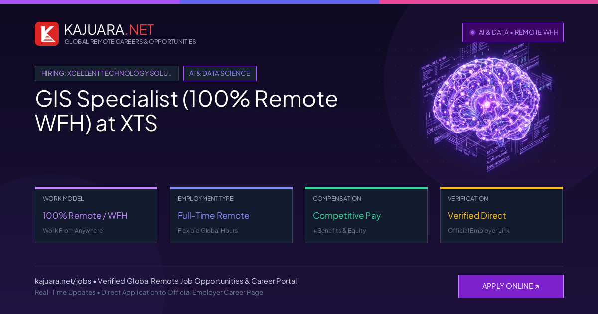 GIS Specialist (100% Remote WFH) at XTS