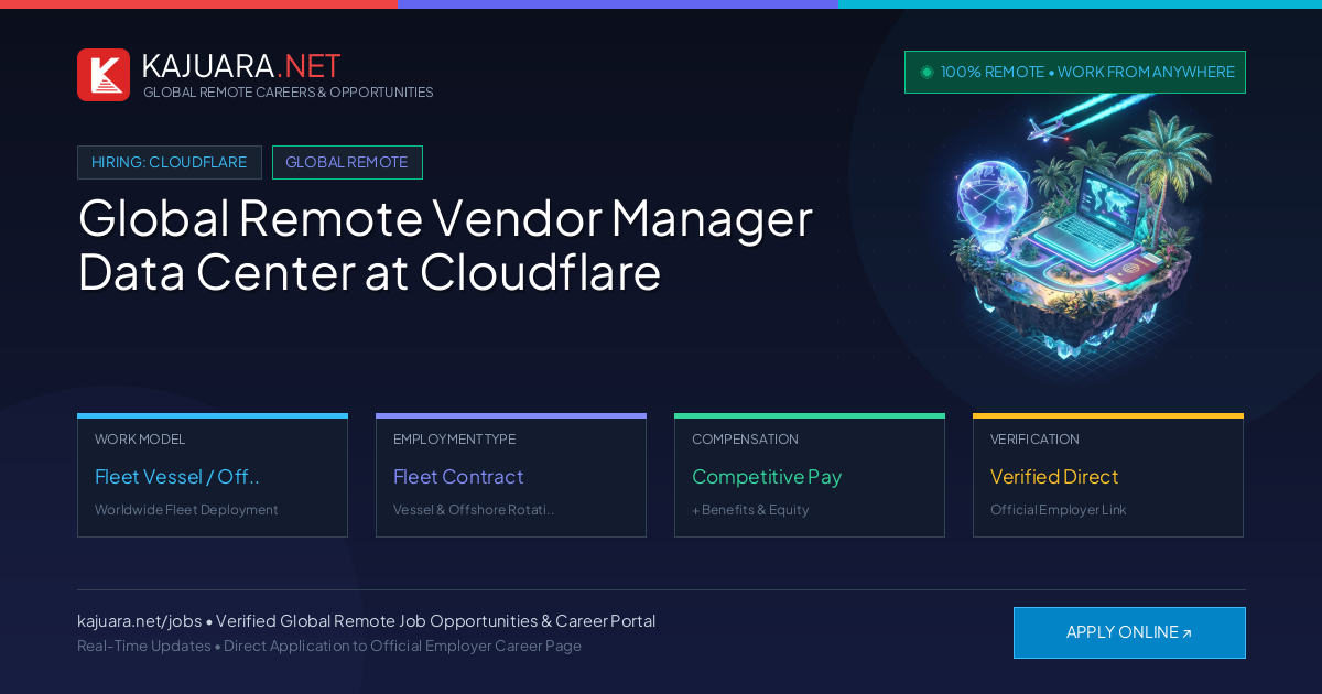 Global Remote Vendor Manager Data Center at Cloudflare