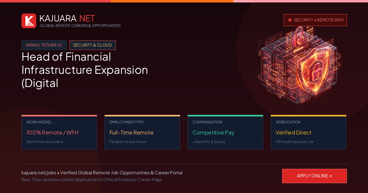 Head of Financial Infrastructure Expansion (Digital assets expertise) at Tether.io (Remote WFH)