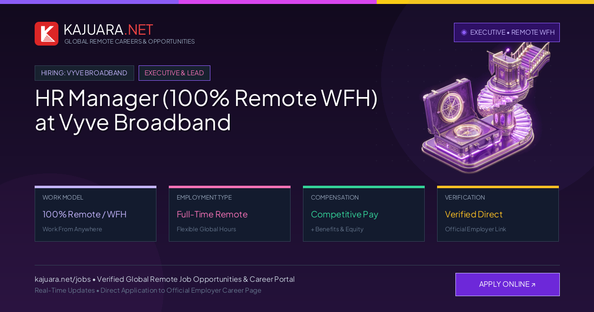 HR Manager (100% Remote WFH) at Vyve Broadband