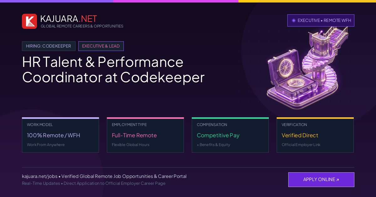 HR Talent & Performance Coordinator at Codekeeper (100% Remote WFH)