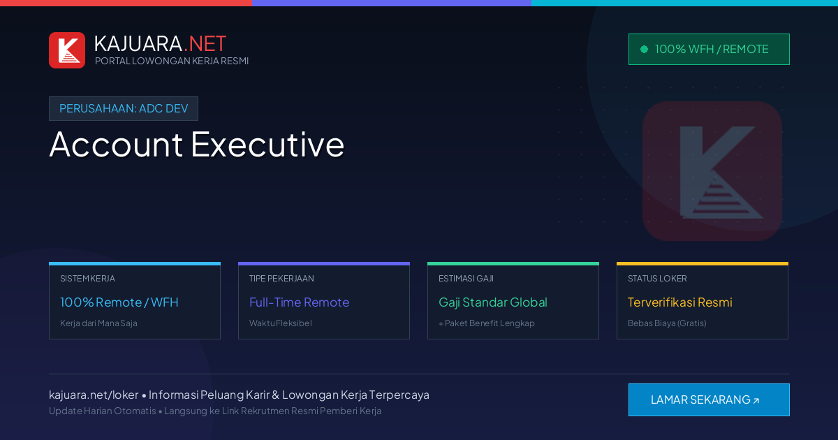 Lowongan Kerja Remote: Account Executive di ADC Dev