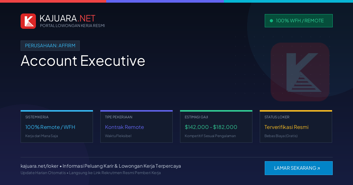 Lowongan Kerja Remote: Account Executive di Affirm