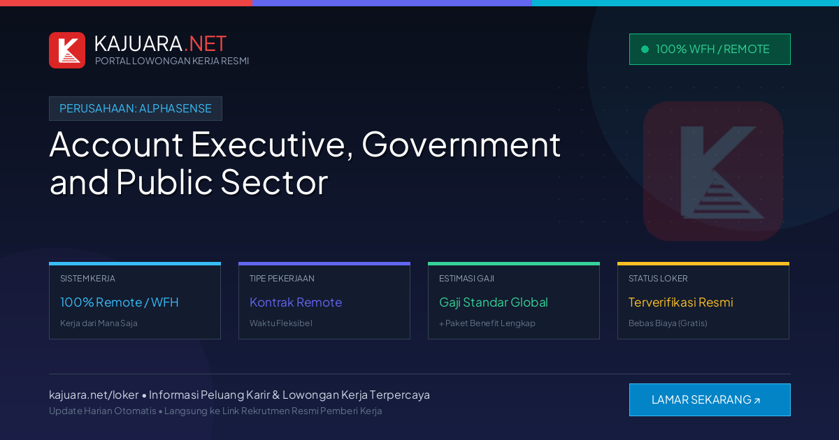 [Remote / WFH] Account Executive, Government and Public Sector at AlphaSense – Immediate Opening