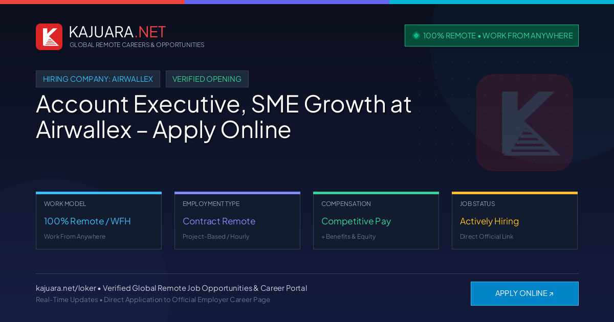 [Work From Home] Account Executive, SME Growth at Airwallex – Apply Online