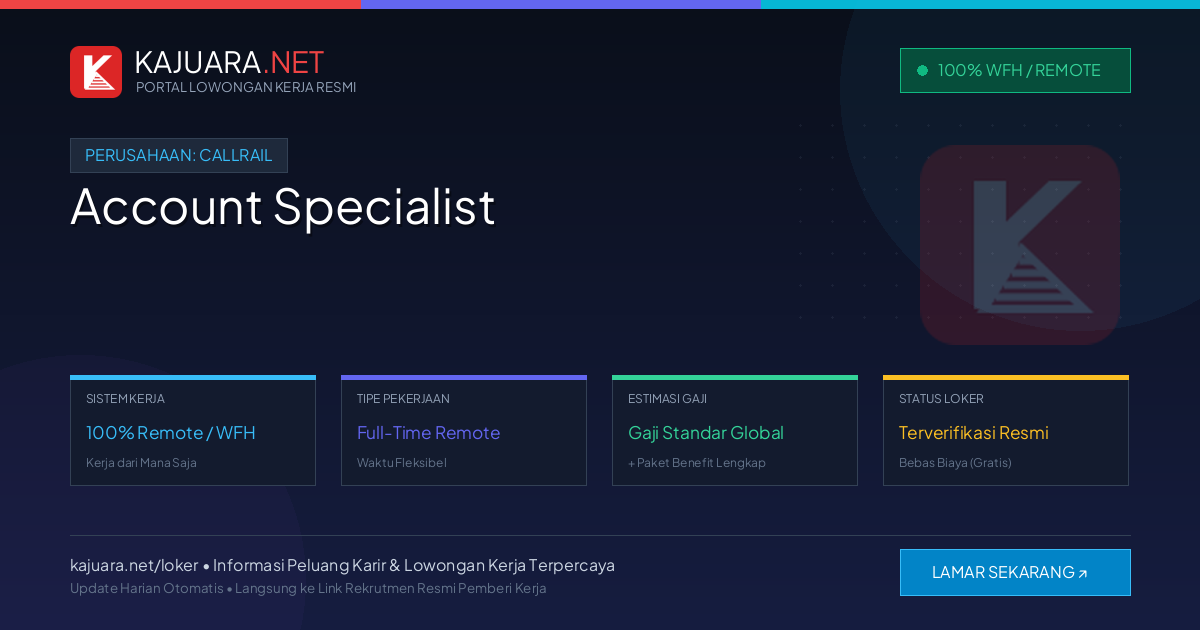 Lowongan Kerja Remote: Account Specialist di CallRail
