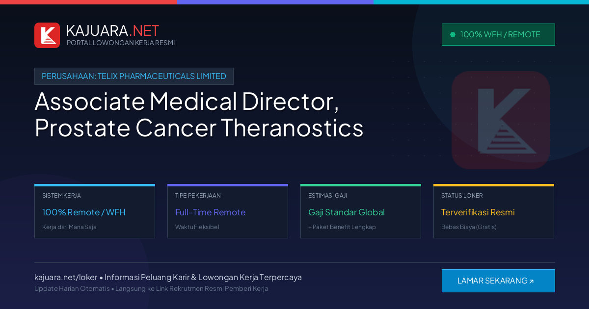 [100% Remote] Associate Medical Director, Prostate Cancer Theranostics at Telix Pharmaceuticals Limited – Hiring Now