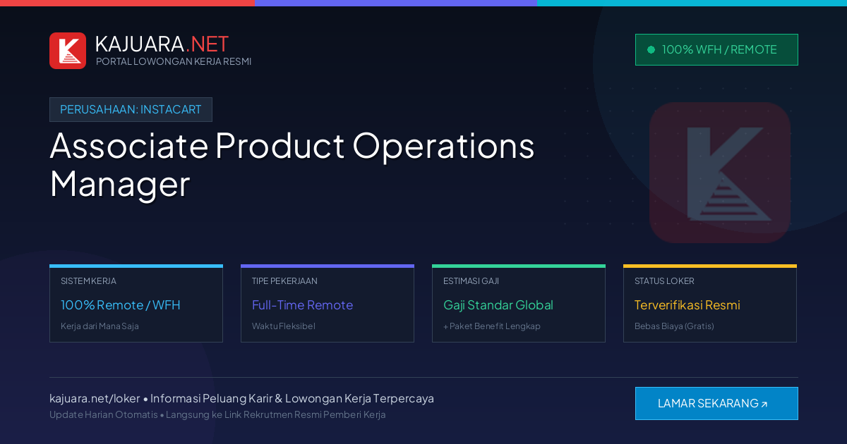 [Remote / WFH] Associate Product Operations Manager at Instacart – Immediate Opening