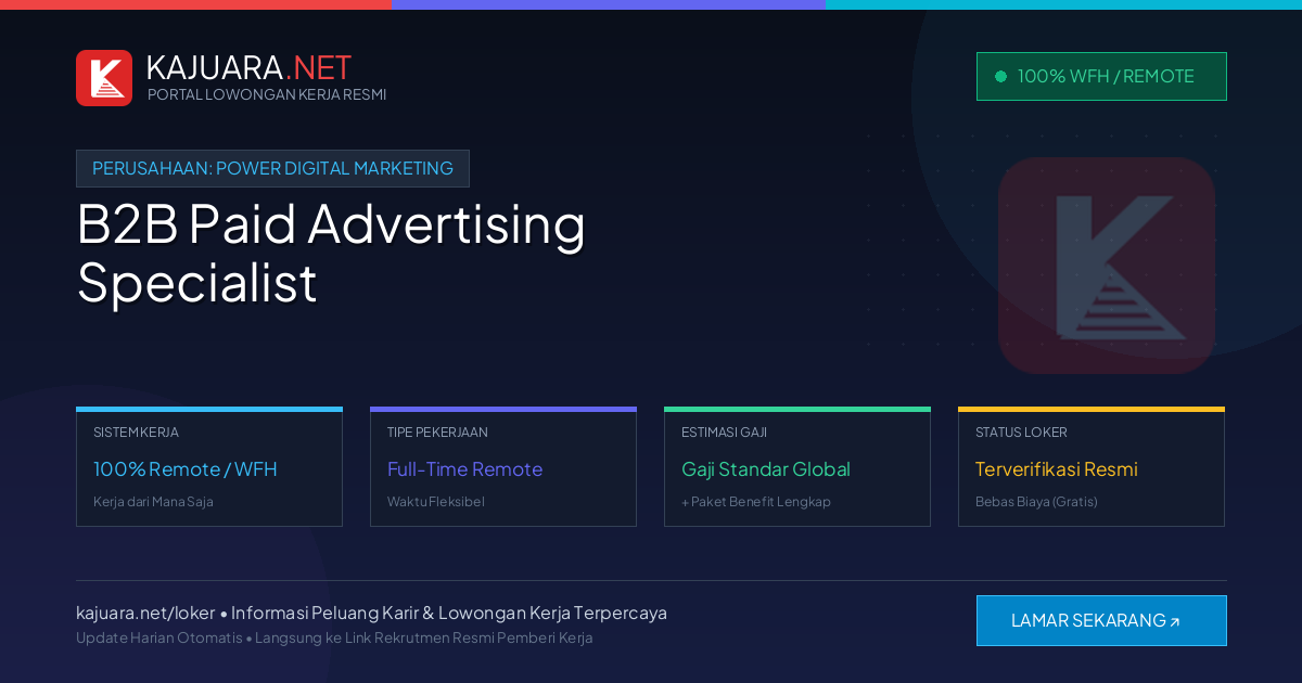 [100% Remote] B2B Paid Advertising Specialist at Power Digital Marketing – Hiring Now