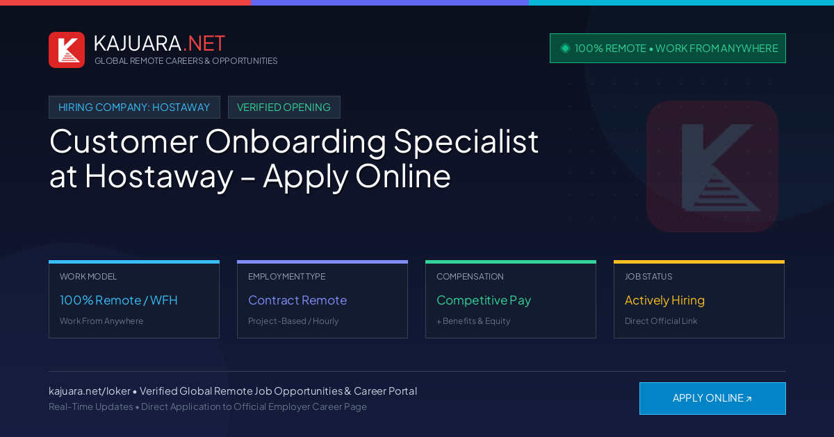 [Work From Home] Customer Onboarding Specialist at Hostaway – Apply Online