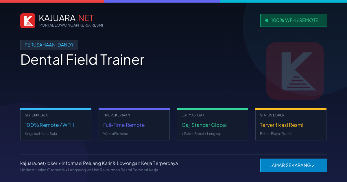 [Remote / WFH] Dental Field Trainer at Dandy – Immediate Opening