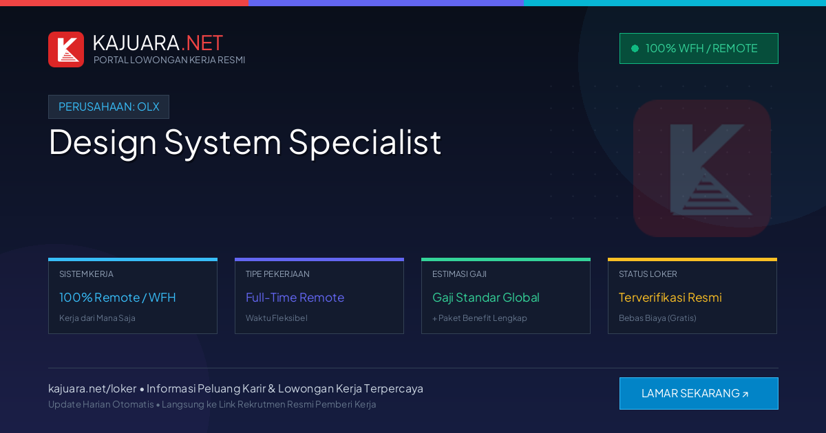 Lowongan Kerja Remote: Design System Specialist di OLX