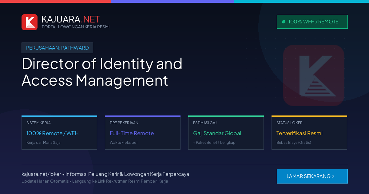 Lowongan Kerja Remote: Director of Identity and Access Management di Pathward