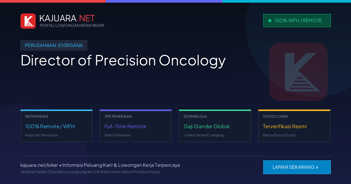 Lowongan Kerja Remote: Director of Precision Oncology di EVERSANA