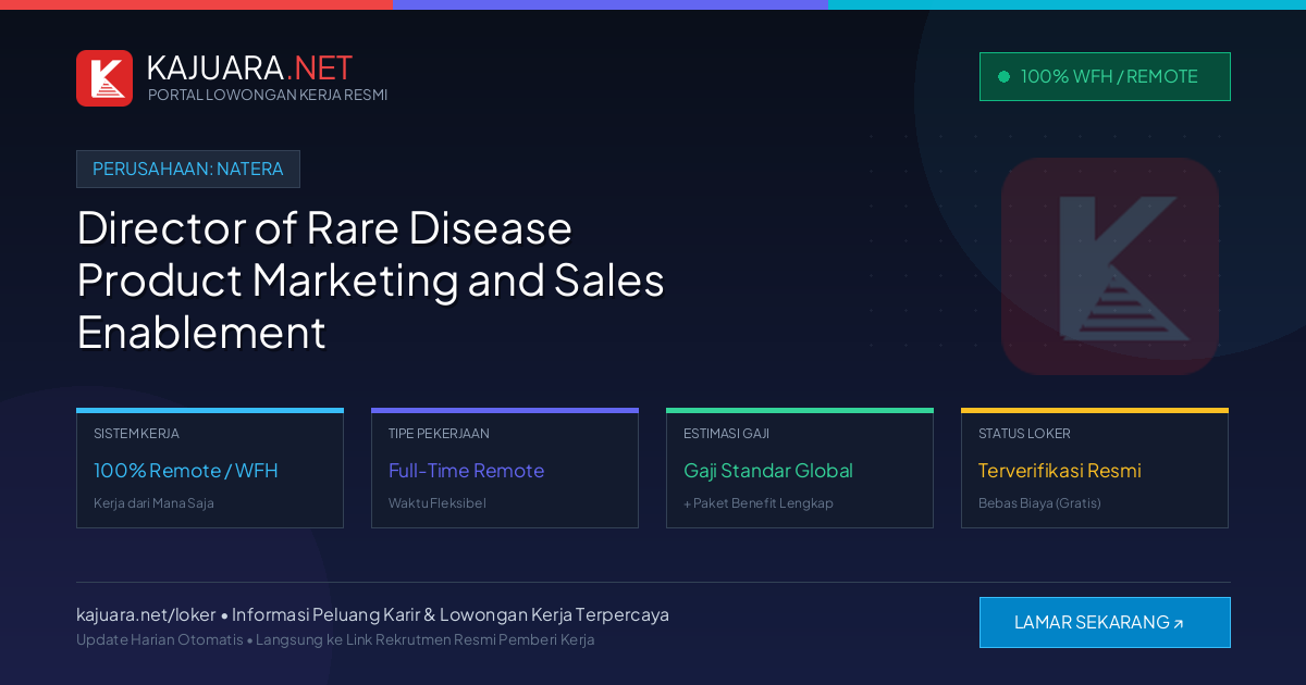 [Work From Home] Director of Rare Disease Product Marketing and Sales Enablement at Natera – Apply Online