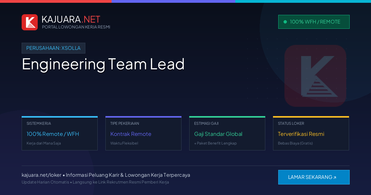 [100% Remote] Engineering Team Lead at Xsolla – Hiring Now