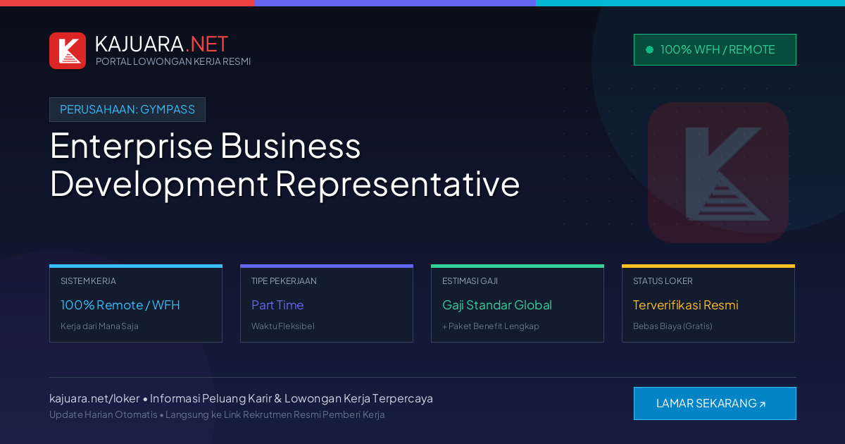 Lowongan Kerja Remote: Enterprise Business Development Representative di Gympass