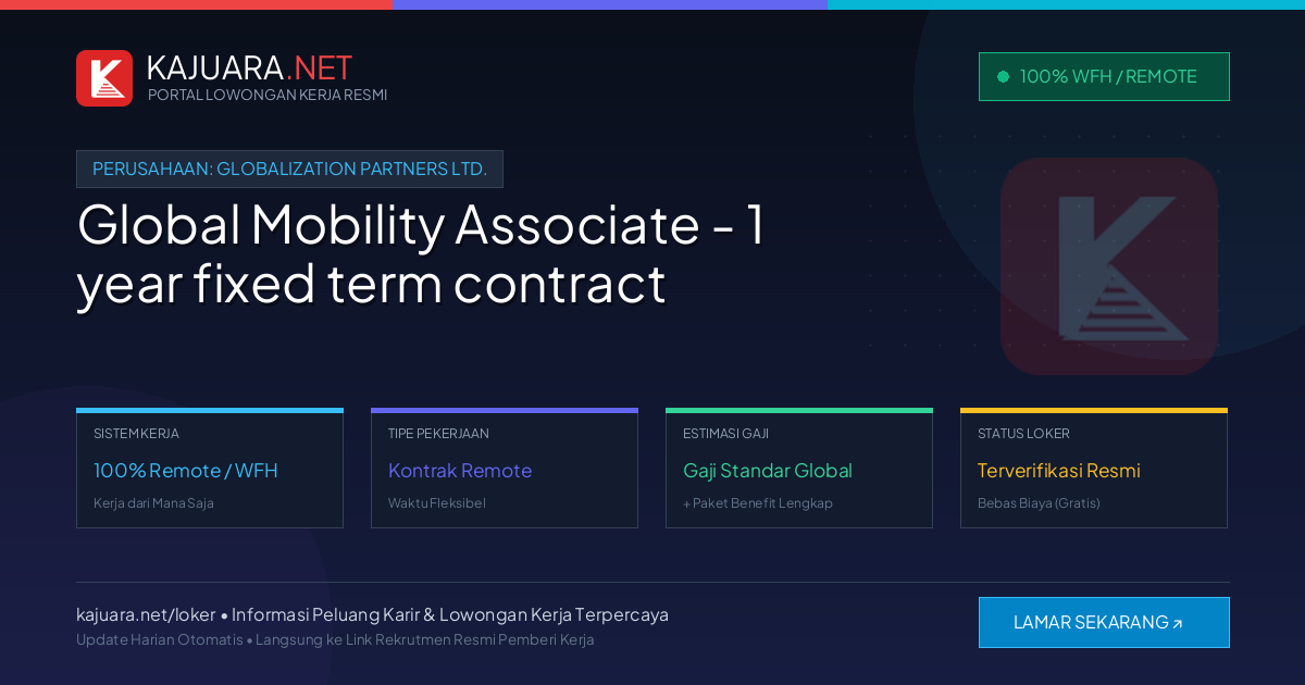 [Work From Home] Global Mobility Associate - 1 year fixed term contract at GLOBALIZATION PARTNERS LTD. – Apply Online