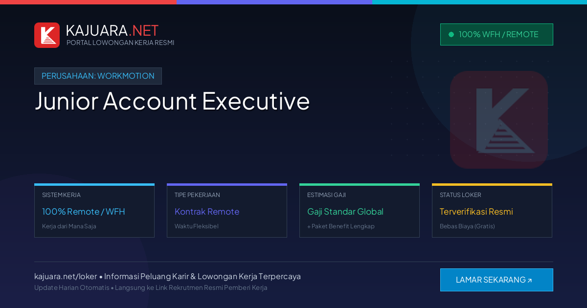 Lowongan Kerja Remote: Junior Account Executive di WorkMotion