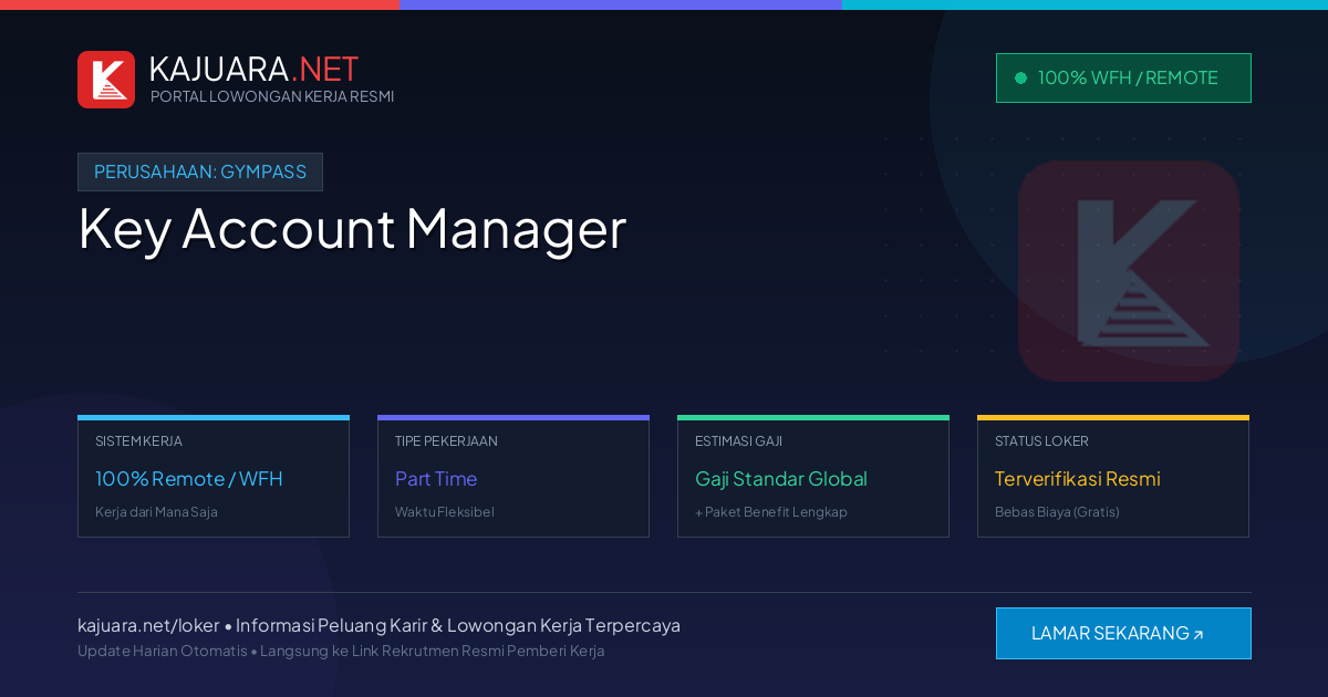 Lowongan Kerja Remote: Key Account Manager di Gympass
