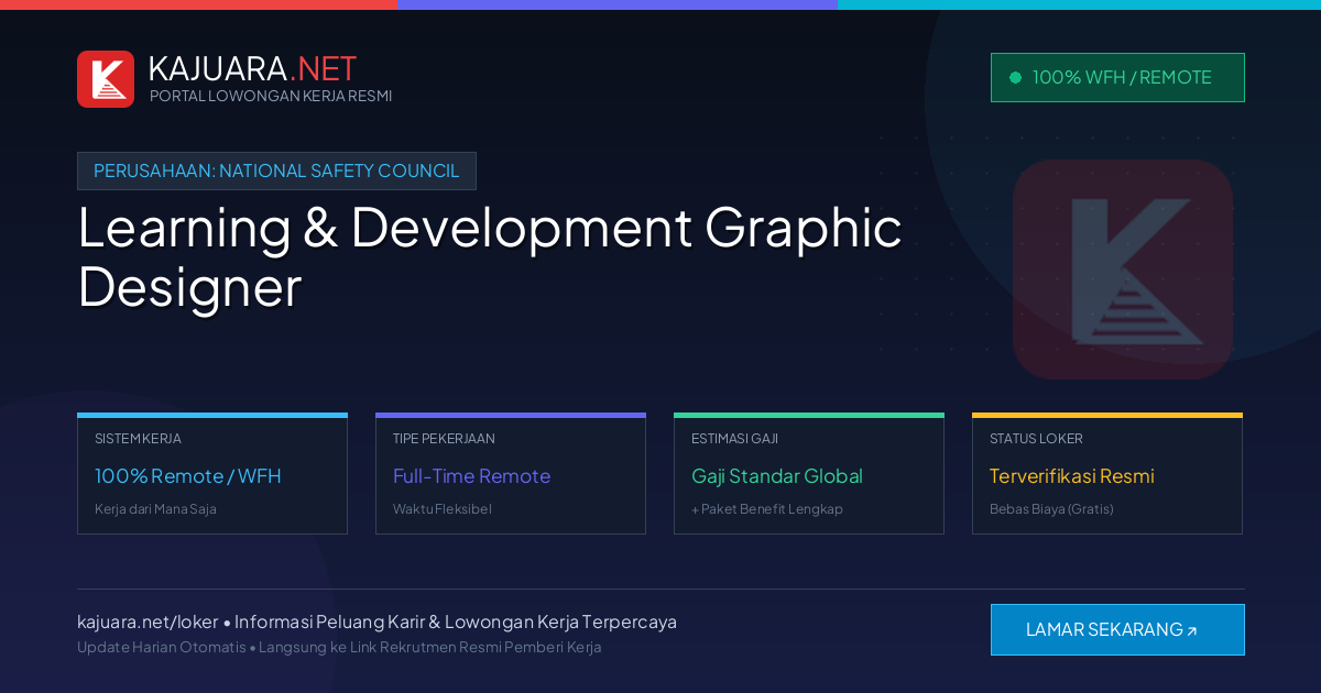 Lowongan Kerja Remote: Learning & Development Graphic Designer di National Safety Council