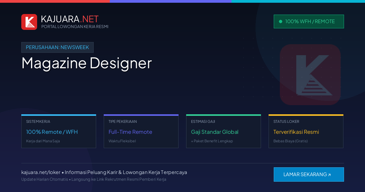Lowongan Kerja Remote: Magazine Designer di Newsweek