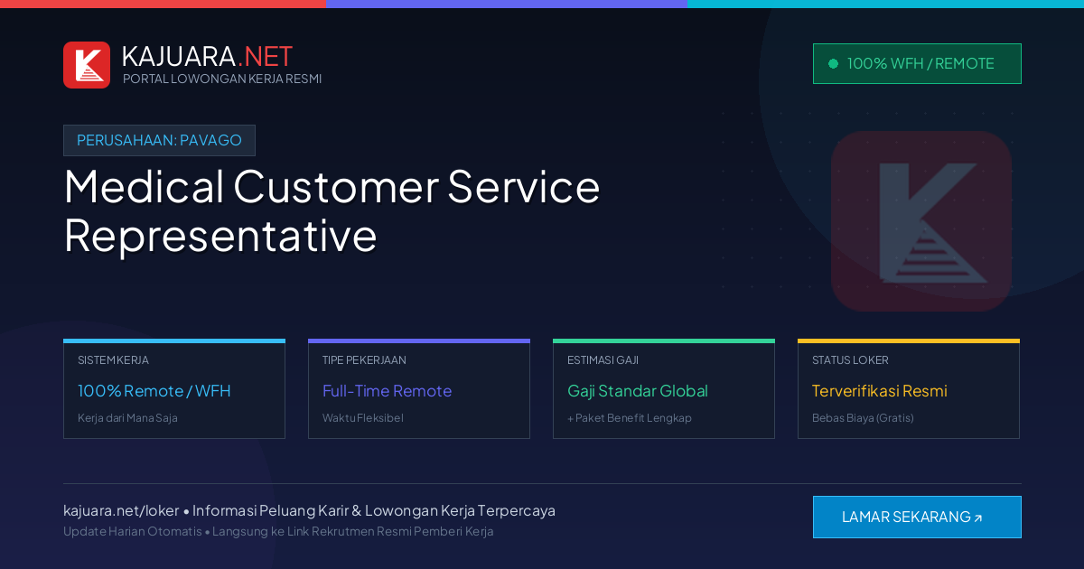 [Work From Home] Medical Customer Service Representative at Pavago – Apply Online