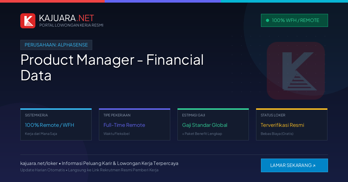 [100% Remote] Product Manager - Financial Data at AlphaSense – Hiring Now
