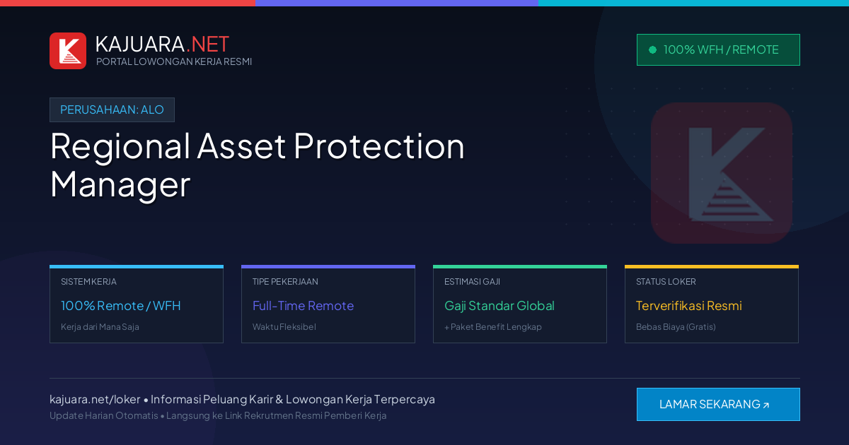 Lowongan Kerja Remote: Regional Asset Protection Manager di ALO