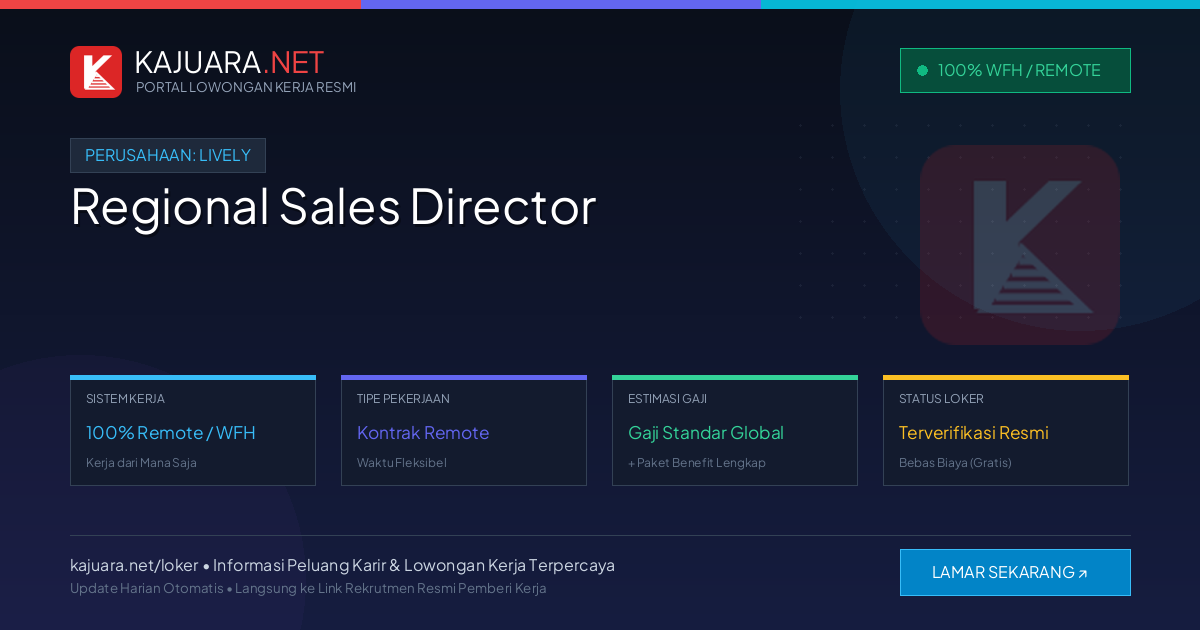 [Remote / WFH] Regional Sales Director at Lively – Immediate Opening